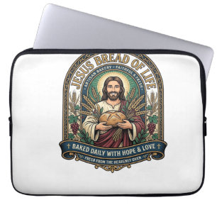 Jesus Bread Of Life Jesus Bread Life Bakery Christ Laptop Sleeve