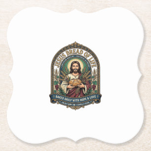 Jesus Bread Of Life Jesus Bread Life Bakery Christ Paper Coaster