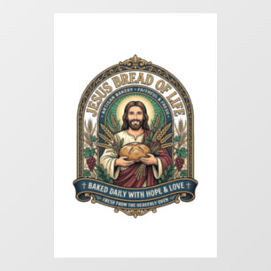 Jesus Bread Of Life Jesus Bread Life Bakery Christ Window Cling