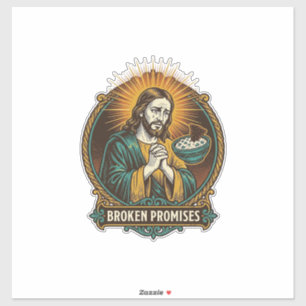 Jesus Broken Chip Stuck In Dip Bowl Party Humor_1