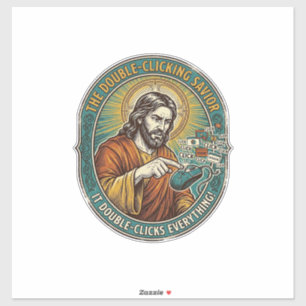 Jesus Broken Double Clicking Mouse IT Office Tech