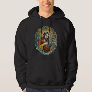 Jesus Broken Double Clicking Mouse IT Office Tech  Hoodie
