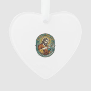 Jesus Broken Double Clicking Mouse IT Office Tech Ornament
