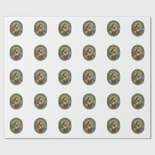 Jesus Broken Double Clicking Mouse IT Office Tech Wrapping Paper