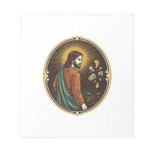 Jesus Broken Glass Dance Floor Party Danger Club H Notepad