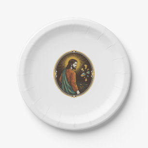 Jesus Broken Glass Dance Floor Party Danger Club H Paper Plate