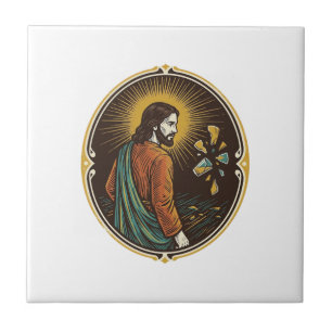 Jesus Broken Glass Dance Floor Party Danger Club H Tile