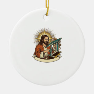 Jesus Broken Standing Desk Stuck Halfway Office Hu Ceramic Tree Decoration