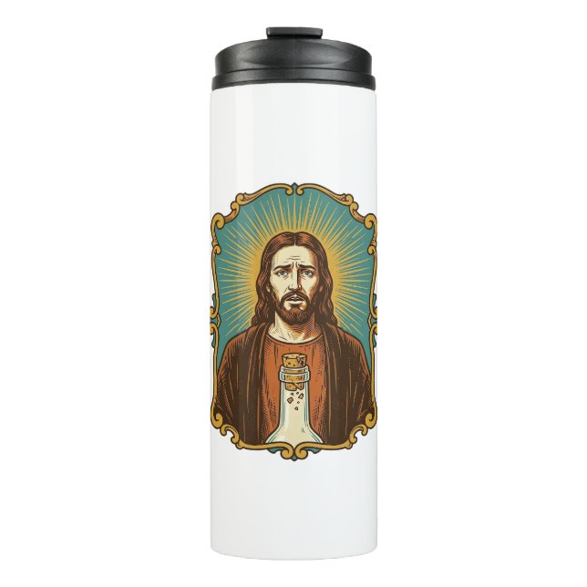 Jesus Broken Wine Cork Stuck Bottle Sommelier Part (Front)