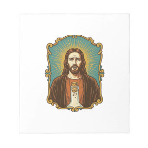 Jesus Broken Wine Cork Stuck Bottle Sommelier Part Notepad