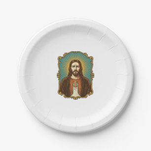 Jesus Broken Wine Cork Stuck Bottle Sommelier Part Paper Plate