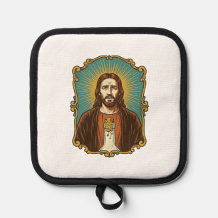 Jesus Broken Wine Cork Stuck Bottle Sommelier Part Pot Holder