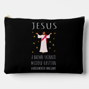 Jesus Brown-Skinned Undocumented Immigrant I Accessory Pouch