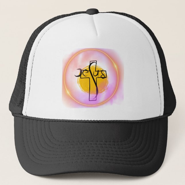 Jesus Bubble Trucker Hat (Front)