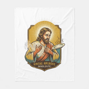 Jesus Burned Finger Taking Plate Out Microwave Kit Fleece Blanket