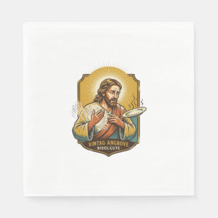 Jesus Burned Finger Taking Plate Out Microwave Kit Napkin