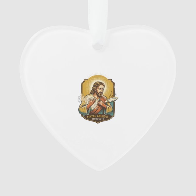 Jesus Burned Finger Taking Plate Out Microwave Kit Ornament (Front)