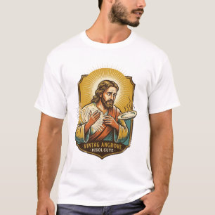 Jesus Burned Finger Taking Plate Out Microwave Kit T-Shirt