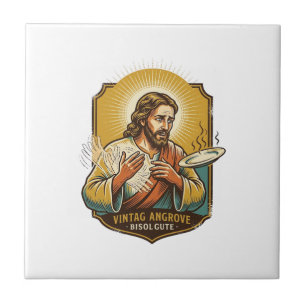 Jesus Burned Finger Taking Plate Out Microwave Kit Tile