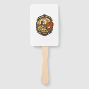 Jesus Burning Mouth Super Spicy Party Dip Humor_1 Hand Fan