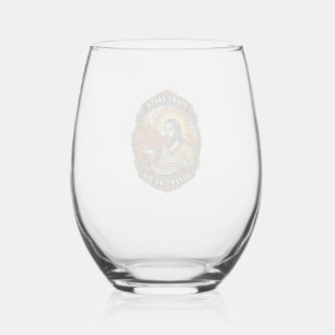 Jesus Burning Mouth Super Spicy Party Dip Humor_1 Stemless Wine Glass