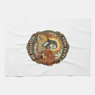 Jesus Burning Mouth Super Spicy Party Dip Humor_1 Tea Towel