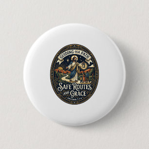 Jesus Bus Driver Transit Worker Shirt Faith Based  6 Cm Round Badge