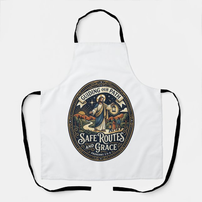 Jesus Bus Driver Transit Worker Shirt Faith Based  Apron (Front)
