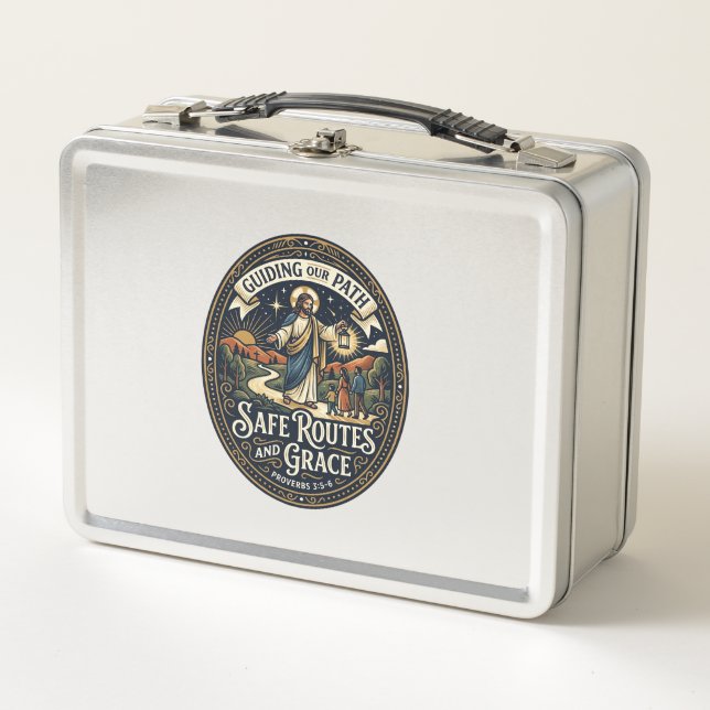 Jesus Bus Driver Transit Worker Shirt Faith Based  Metal Lunch Box (Front)