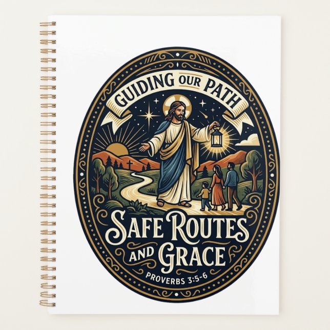 Jesus Bus Driver Transit Worker Shirt Faith Based  Planner (Front)