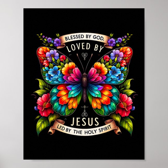 Jesus Butterfly Loved  Poster (Front)