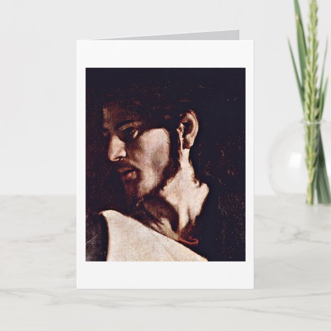 Jesus By Michelangelo Merisi Da Caravaggio Card (Front)