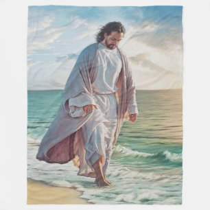 JESUS by the SEA Fleece Blanket