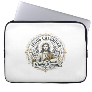 Jesus Calendar Daily Grace Jesus Calendar Daily Gr Laptop Sleeve