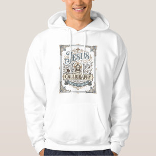 Jesus Calligraphy Sacred Lettering Jesus Calligrap Hoodie
