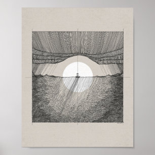 Jesus Calms the Storm - Hush, Be Still Bible Wall  Poster