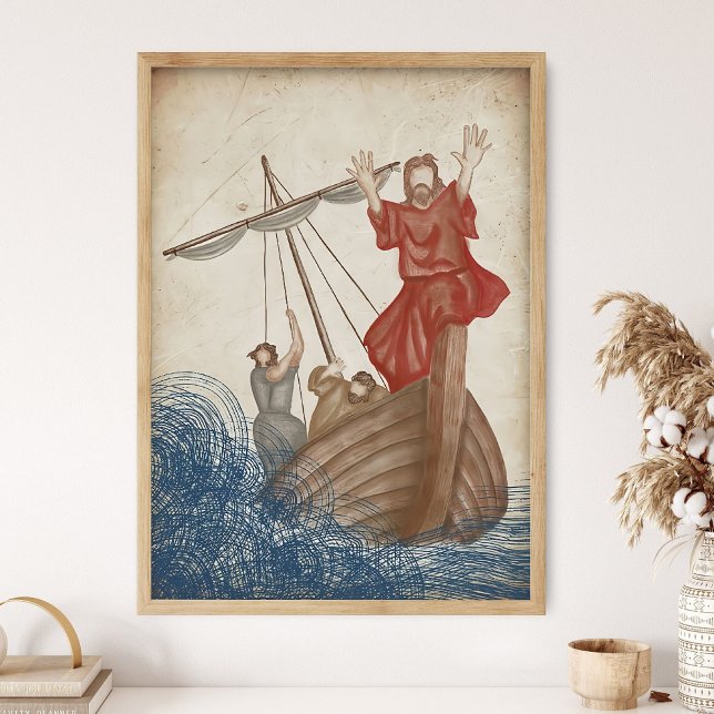 Jesus Calms the Storm_ Mark 4_35-41 _ Scripture Wa Poster (Creator Uploaded)