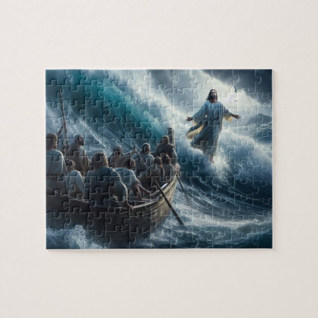 Jesus Calms the Water Jigsaw Puzzle (Horizontal)