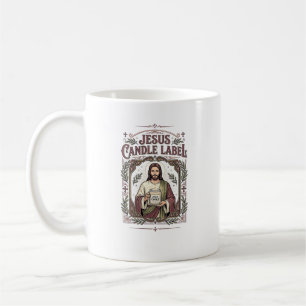 Jesus Candle Label Jesus Candle Christian Faith Vi Coffee Mug