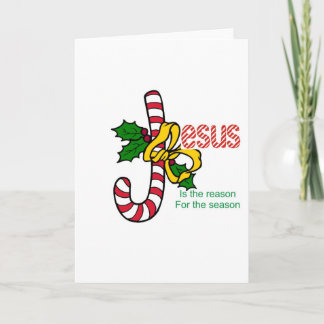 Jesus Candy Cane Legend Christmas Card