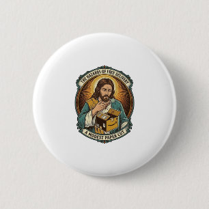 Jesus Cardboard Box Paper Cut Finger Pain Humor_1 6 Cm Round Badge