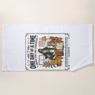 Jesus Caregiving Aging Parents Graphic Tee Christi Beach Towel