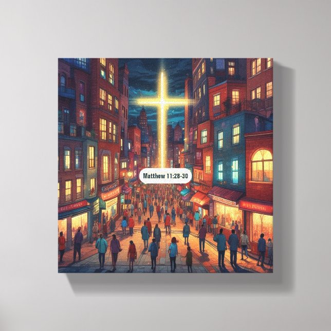 Jesus Cares - Premium Wrapped Canvas (Gloss) (Front)