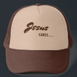 Jesus Cares Trucker Hat<br><div class="desc">Gifts for all... </div>
