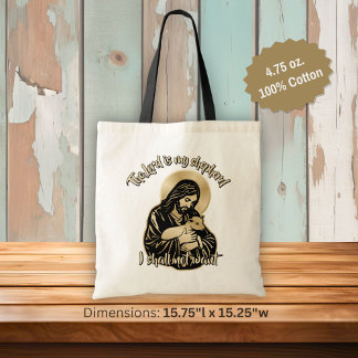 Jesus Caring Shepherd Tote Bag