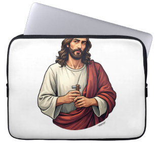 Jesus Carpenter Mark Vintage Engraving Tee 2 Laptop Sleeve