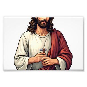 Jesus Carpenter Mark Vintage Engraving Tee 2 Photo Print