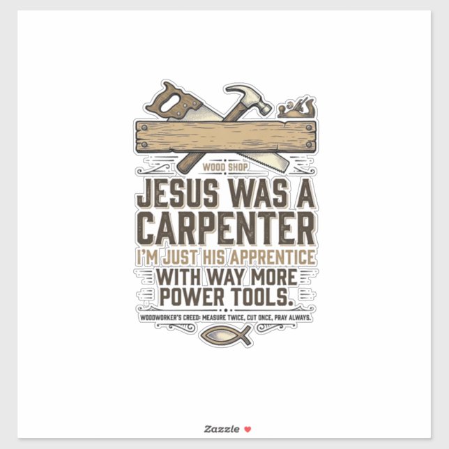 Jesus Carpenter Woodworker Apprentice Vintage Shir (Sheet)