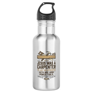 Jesus Carpenter Woodworker Apprentice Vintage Shir 532 Ml Water Bottle