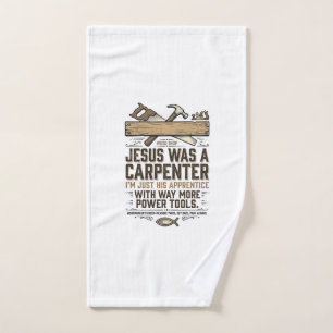 Jesus Carpenter Woodworker Apprentice Vintage Shir Hand Towel